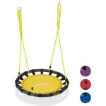 Relaxdays balanoire nid doiseau rond 80 cm  suspendre panier enfant adulte jardin extrieur 100 kg ...