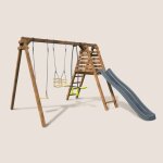 Balanoire objectif nature 3 agrs et toboggan trfle