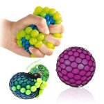 Balle anti - stress - generique - generic - 7 cm - fluorescente - en filet