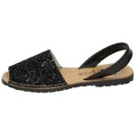 Ballerine - colores 201 g - noir - fille - cuir napa