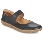 Ballerines el naturalista coral - femme - cuir noir - semelle en caoutchouc