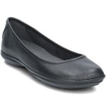 Ballerines femme - camper - right - cuir pleine fleur - semelle en caoutchouc - noir