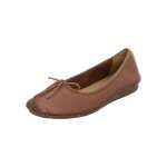 Ballerine femme - clarks - freckle ice - cuir - marron