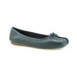 Ballerines femme - clarks freckle ice - navy leather - bleu