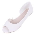 Ballerines pour femmes - marque inconnue - couleur �cru - �co - cuir - semelle en caoutchouc