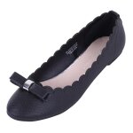 Ballerines femme - noir - cuir cologique - motif serpent