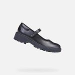 Ballerines - geox - jr casey - fille - cuir - noir - confortables et respirantes Ballerines - geox - jr casey - fille - cuir - noir - confortables et respirantes