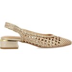 Ballerines - gioseppo - 71185 - cuir argent� - talon moyen - d�tails tress�s