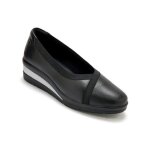 Ballerines - marque inconnue - semelle amovible - cuir noir - femme