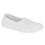Ballerines - rdek - femme - talon compens� - lacets contrast�s - semelle int�rieure confortable
