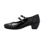 Ballerine � talon cuir rieker crashlack - noir