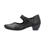 Ballerine  talon cuir rieker lugano - noir