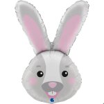 Ballon aluminium 79 cm - tete de lapin