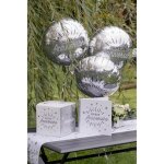 Ballon aluminium rond 45 cm : anniversaire étincelant argent Ballon aluminium rond 45 cm : anniversaire étincelant argent