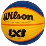 Ballon de basket 3 par 3 replica taille 6 - wilson uni jaune - pour basketteuses de plus de 13 ans