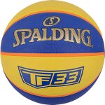 Ballon de basket - spalding - tf - 33 - jaune - caoutchouc - usage intrieur / extrieur