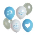 Ballons de baudruche - le geant de la fete - bleu - latex - gonflable  lhlium - 6 pices