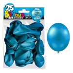 Ballons de baudruche mtalliss - surprisez vous - bleu - 30 cm - gonflable  lair et hlium - 25 pices ...
