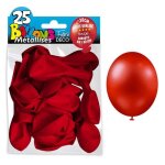 Ballons de baudruche mtalliss - surprisez vous - rouge - 30 cm - gonflage  lair et hlium - 25 pices ...