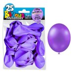 Ballons de baudruche m�tallis�s - surprisez vous - violet - 30 cm - gonflage � lair et h�lium - 25 pi�ces ...
