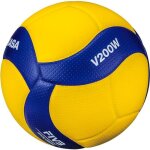 Ballon de compétition mikasa v200w - bleu / jaune - taille 5 Ballon de compétition mikasa v200w - bleu / jaune - taille 5
