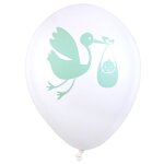 Ballon - décoration de fête - baby shower - vert deau - 23 cm - 100% latex Ballon - décoration de fête - baby shower - vert deau - 23 cm - 100% latex