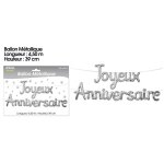 Ballon mtal anniversaire 4. 5m argent gris argent