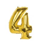 Ballon chiffre - no name - or - aluminium - 86 cm - anniversaire - adulte - mixte