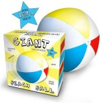 Ballon de plage g�ant - wiki - pvc - diam�tre 107 cm - multicolore - adulte