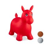Relaxdays cheval ballon sauteur cheval avec pompe gonflable jouet jeux enfant animaux 50 kg sans bpa ...