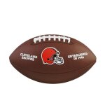 Ballon de football amricain - wilson - browns nfl - marron fonc - taille 9 - cuir synthtique
