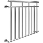 Monzana® balustrade de balcon français 128 cm acier inoxydable main courante garde - corps sécurité fenêtre ... Monzana® balustrade de balcon français 128 cm acier inoxydable main courante garde - corps sécurité fenêtre ...