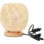 Lampe de bureau - pzcc - style japonais - bambou - rotin - prise europenne