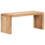 Banc - acacia - 110x38x46 cm - bois massif - intrieur - montage facile