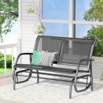 Outsunny - banc de jardin - métal - 120x70x85cm - noir Outsunny - banc de jardin - métal - 120x70x85cm - noir