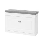 Sobuy banc  chaussures avec coussin et abattant meuble de rangement pour entre 75x24x51 cm blanc fsr82 ...