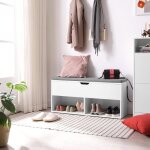 Banc à chaussures vasagle - avec 2 compartiments ouverts et 1 compartiment fermé - blanc lhs21wt Banc à chaussures vasagle - avec 2 compartiments ouverts et 1 compartiment fermé - blanc lhs21wt