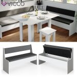 Banquette de salle � manger roman 41. 5x136. 6cm blanc vicco