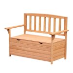 Outsunny - banc de jardin - bois de sapin - 112x58x84cm - bois naturel