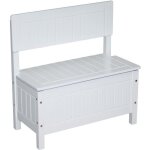 Banc - coffre  jouets pour enfant en bois - roba - blanc - style campagne
