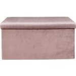 Banc & coffre de rangement giulia 77cm rose