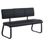 Banc design vilas si�ge avec 3 places banquette dint�rieurau pi�tement noir et dossier au rev�tement ...