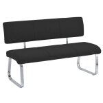 Banc design vilas si�ge avec 3 places banquette au pi�tement chrom� et dossier au rev�tement en tissu ...