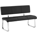Banc design vilas si�ge avec 3 places banquette au pi�tement chrom� et dossier au rev�tement synth�tique ...
