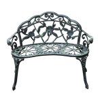 Outsunny - banc 2 places - m�tal - 100x54x78cm - noir