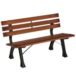 Outsunny - banc de jardin - bois de sapin - 120x57x70cm - marron