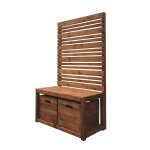 Banc de jardin duo en bois - l91 cm - cerland