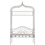 Banc de jardin - keenso - da007 - fer forg� - marron antique - 122 cm - 3 personnes