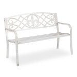 Relaxdays banc de jardin solide en m�tal si�ge avec dossier en fonte pour l?ext�rieur 86 x 127 x 57cm ...