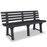 Banc de jardin en pvc - vidaxl - 145. 5 x 49 x 74 cm - gris - extérieur Banc de jardin en pvc - vidaxl - 145. 5 x 49 x 74 cm - gris - extérieur